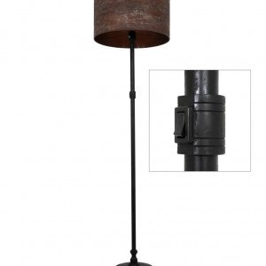 messing lamp in de kleur antiek zwart met een E27 fitting messing lamp in de kleur antiek zwart met een E27 fitting