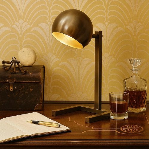 messing lamp in de kleur antiek messing met een E14 fitting