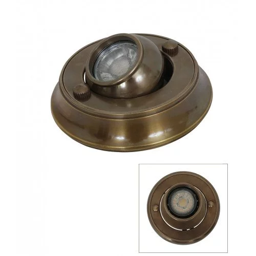 messing lamp in de kleur antiek messing met een GU10 fitting
