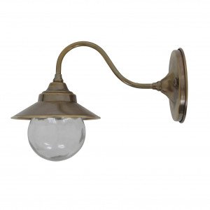 messing lamp in de kleur antiek messing met een E27 fitting