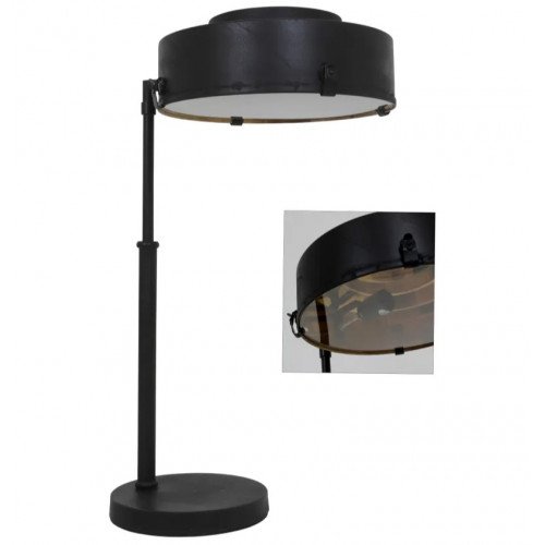 messing lamp in de kleur antiek zwart met een E27 fitting