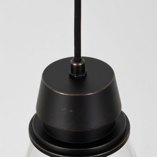 messing lamp in de kleur antiek zwart met een E14 fitting