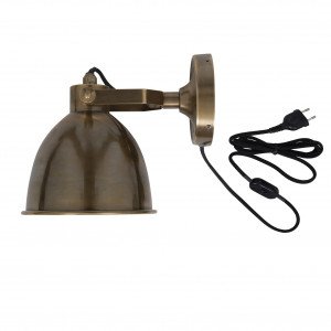 messing lamp in de kleur antiek messing met een E27 fitting