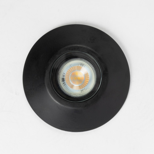 messing lamp in de kleur antiek zwart met een GU10 fitting