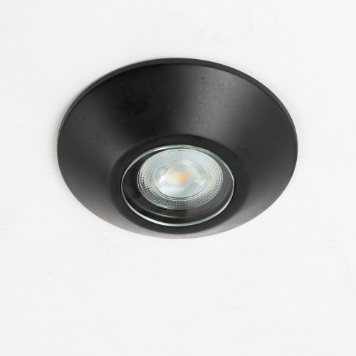 messing lamp in de kleur antiek zwart met een GU10 fitting