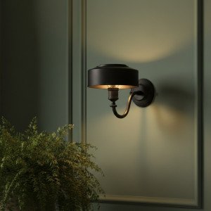 Wandlamp Antibes Antiek Zwart 