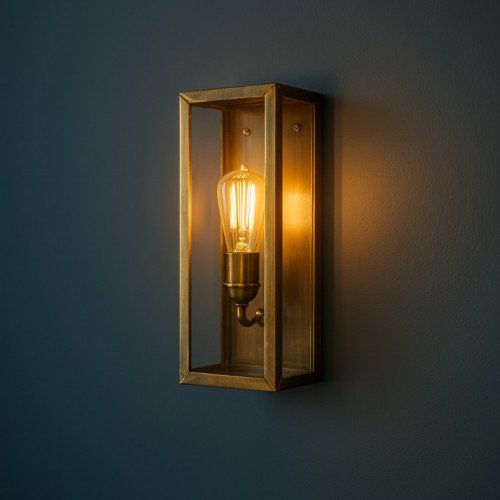 messing lamp in de kleur antiek messing met een E27 fitting