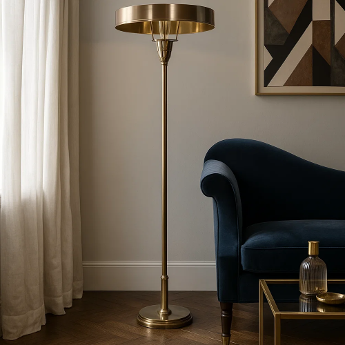 messing lamp in de kleur antiek messing met een E27 fitting