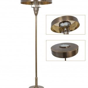 messing lamp in de kleur antiek messing met een E27 fitting