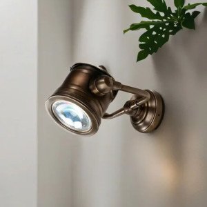 binnenverlichting, wandverlichting, plafondverlichting, spot, opbouwspot, verstelbare verlichting, malibu, brons