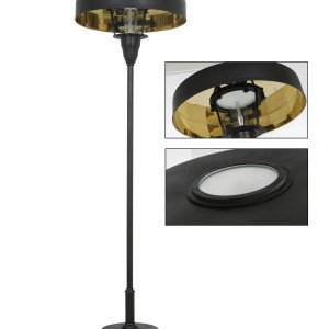 messing lamp in de kleur antiek zwart met een E27 fitting