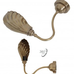 messing lamp in de kleur antiek messing met een E14 fitting