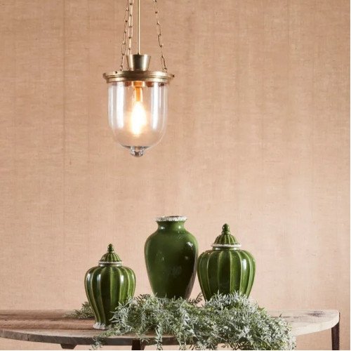 messing lamp in de kleur antiek zwart met een E27 fitting