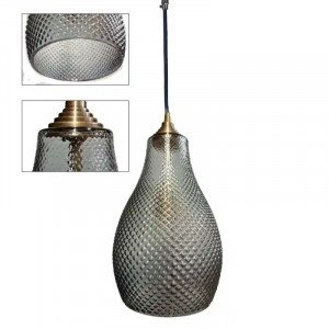 messing lamp in de kleur antiek smoke met een E27 fitting messing lamp in de kleur antiek smoke met een E27 fitting