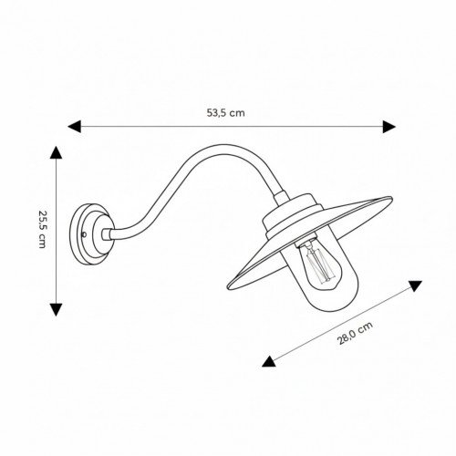 messing lamp in de kleur antiek zwart met een E27 fitting