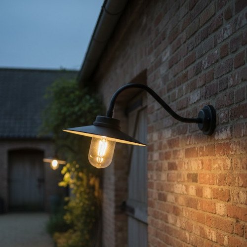 messing lamp in de kleur antiek zwart met een E27 fitting