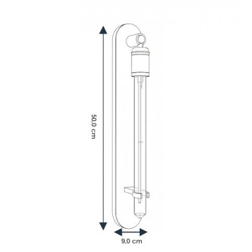 Binnenlamp Fairmont  wandlamp Zilver luxe lamp met snoer