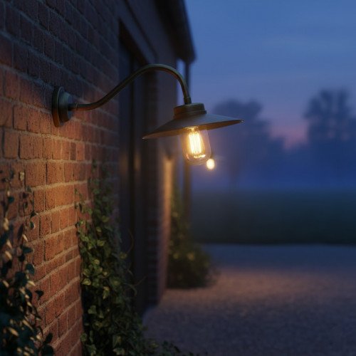 messing lamp in de kleur antiek zwart met een E27 fitting