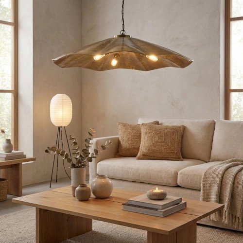messing lamp in de kleur antiek messing met een E27 fitting