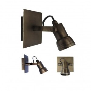 messing lamp in de kleur antiek messing met een GU10 fitting