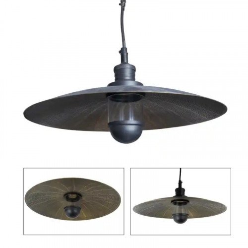 messing lamp in de kleur antiek zwart met een E27 fitting