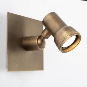 Messingkleurig richtbare wandspot messing modern binnenverlichting