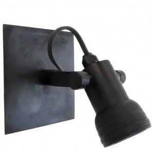 messing lamp in de kleur antiek zwart met een GU10 fitting