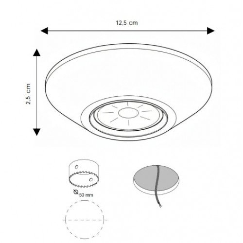 messing lamp in de kleur antiek zilver met een GU10 fitting
