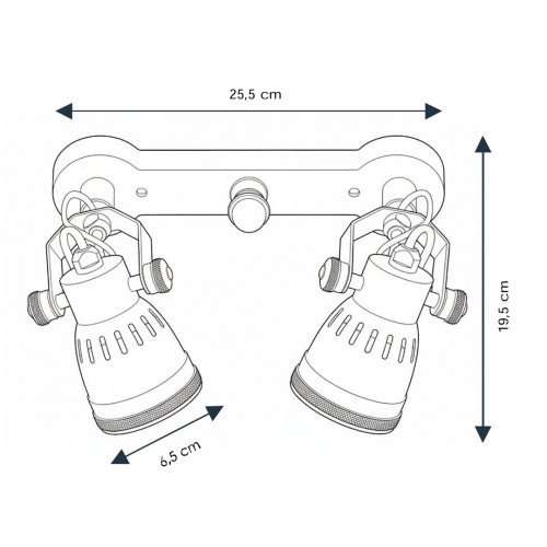 Nostaluce Industriele vintage Rialto Dubbel | Nostalux.nl