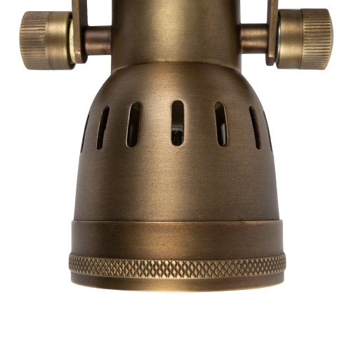 Nostaluce Industriële vintage Indigo Cover Triple Messing Wandspot | Nostalux.nl