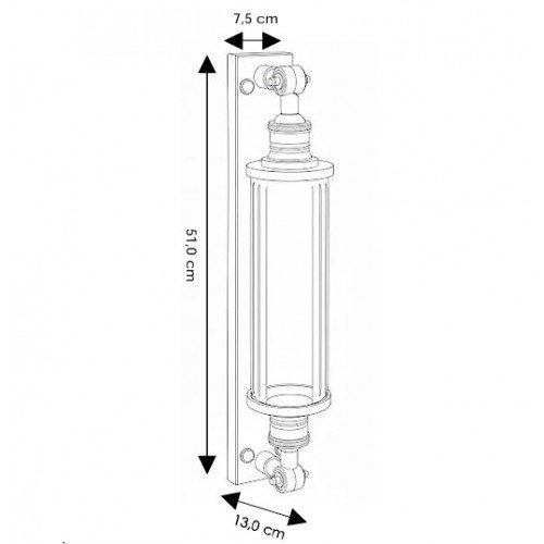 Messing buitenlamp anthiek zwart design E27 muurlamp