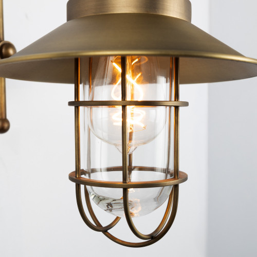 messing lamp in de kleur antiek messing met een E27 fitting