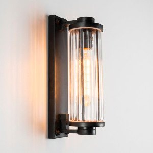 Buitenlamp Porter antiek zwart messing industrieel