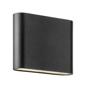 Buitenlamp Muro muurlamp zwart modern aluminium