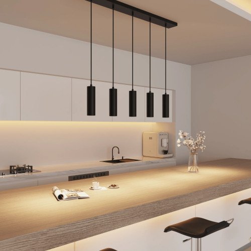 Calex Pendel 5 Lichten GU10 zwart hanglamp