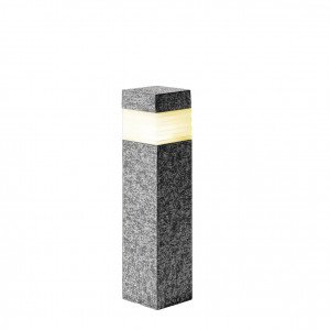 rechthoekige tuinlamp Deva staande buitenlamp met robuuste uitstraling en in de kleur grijs