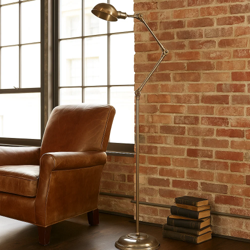 messing lamp in de kleur antiek messing met een FE27 fitting