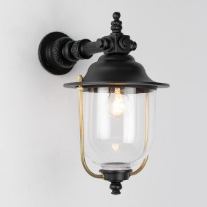 Buitenlamp Lindau Muurlamp Zwart Aluminium Modern