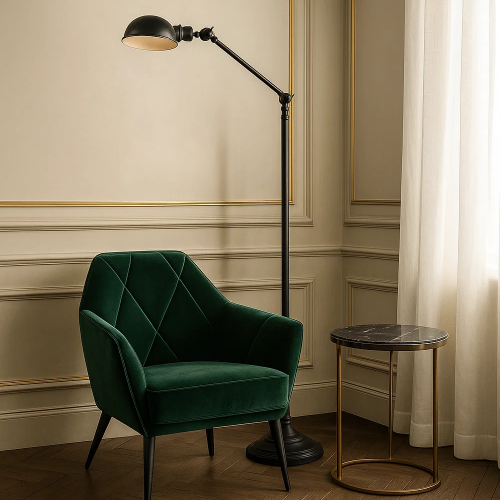 messing lamp in de kleur antiek zwart met een E27 fitting