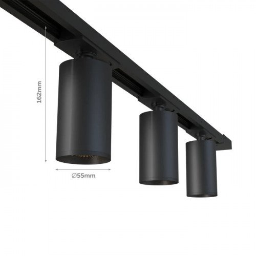 Calex Tracklight zwart 6 GU10 spots