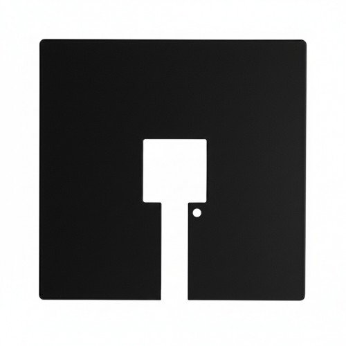 Afdekplaat voor contactdoos aluminium modern