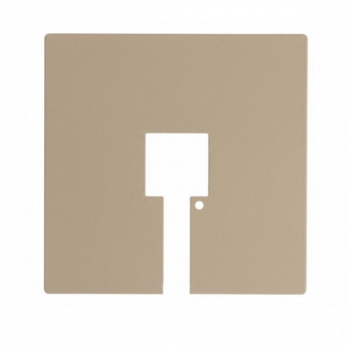 Afdekplaat voor contactdoos aluminium modern