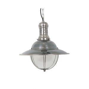 messing lamp in de kleur antiek Zilver met een E27 fitting