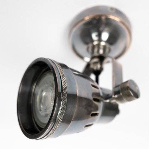 Nostaluce Industriële vintage Indigo Cover Zilver  Wandspot | Nostalux.nl