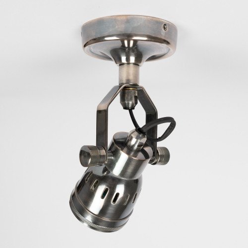 Nostaluce Industriële vintage Indigo Cover Zilver  Wandspot | Nostalux.nl