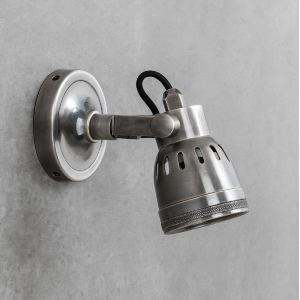 Nostaluce Industriële vintage Indigo Cover Zilver  Wandspot | Nostalux.nl