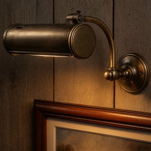 messing lamp in de kleur antiek zilver met een E14 fitting