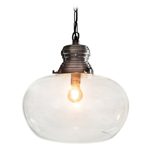 messing lamp in de kleur antiek zilver met een E27 fitting