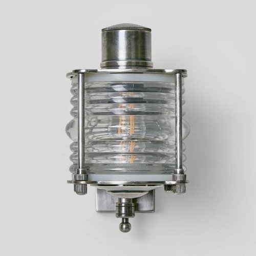 messing lamp in de kleur antiek zilver met een E27 fitting
