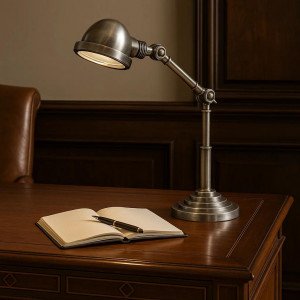 Nostaluce Bureaulamp Nano Zilver | Nostalux.nl